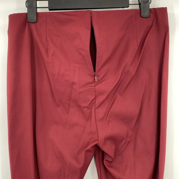 Theory Navalane Neoteric Skinny Pants Womens Size 10 Red Stretchy Ankle Length - Picture 6 of 13